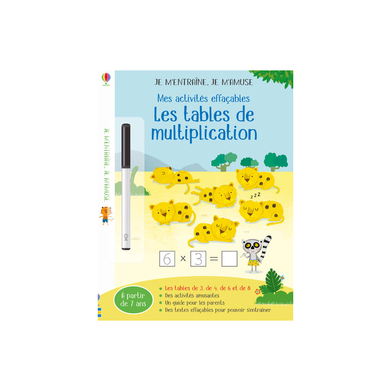 Mes activités effaçables - Les tables de multiplication